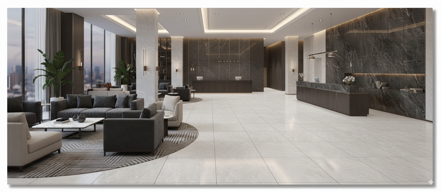 Stone floor banner